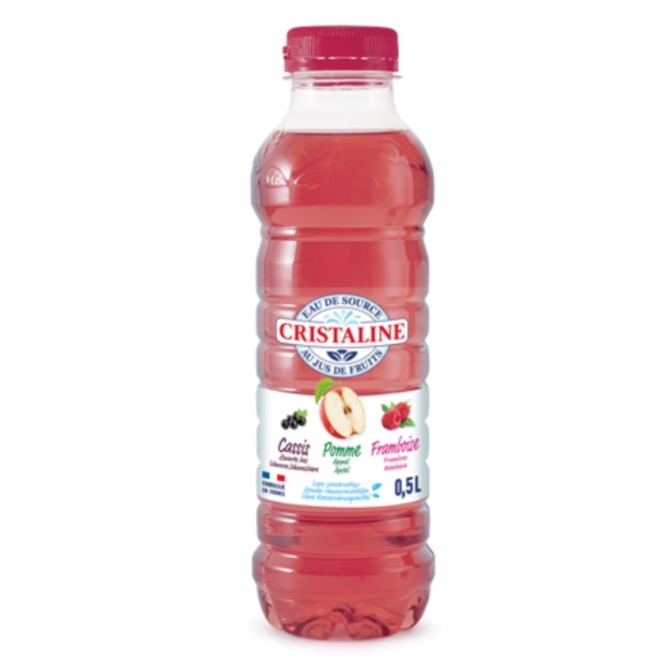 Cristaline apple/peach/pear water 500 ml x 24 pc