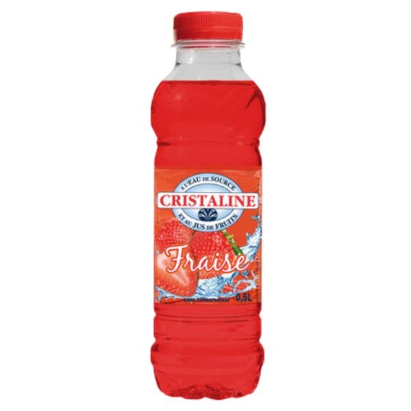 Cristaline water flavored with strawberry 500 ml x 24 pc