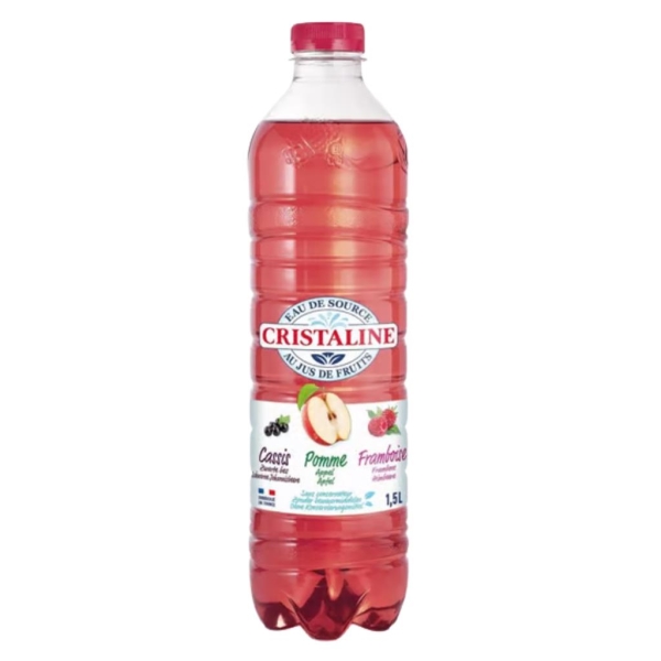 Cristaline appel/perzik/framboos water 1,5 l x 6 st