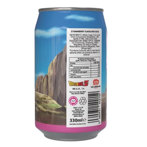 Kawaji Dragon Ball Z Soda goût fraise 330 ml x 12 pc